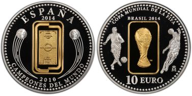 2014 € 10 World Cup in Brazil PR69DCAM