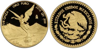 2010-Mo 1/4 oz Libertad Au PR69DCAM