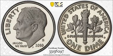 2010-S 10C PR70DCAM