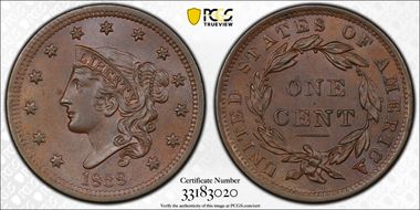 1838 1C N-10 MS65BN