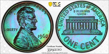 1960 1C Large Date PR65BN