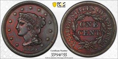 1856 1C N-18 MS63BN
