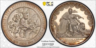 1892 Medal Zurich R-1752a Ag SP65