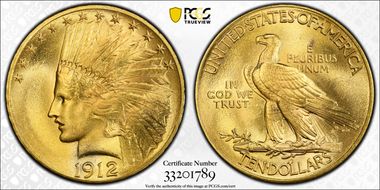 1912 $10 MS65+ 