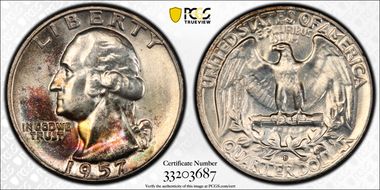 1957-D 25C MS65