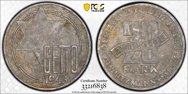 1943 20 Mk Lodz Ghetto XF45