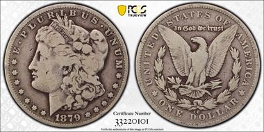 1879-CC $1 VAM 3, Capped Die VG8