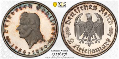 1934-F 2 Mk Schiller J-358 PR66DCAM