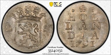 "1791" (1834-36) 2 St Prid-13 Imitation Plain Border MS64