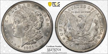 1921-D $1 MS64