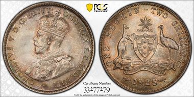 1925(m & sy) Florin MS65+