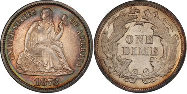 1873 10C Open 3 MS64