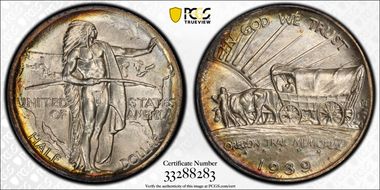 1939 50C Oregon MS68