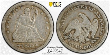 1855-S 25C VF30