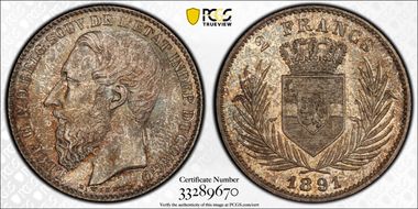 1891 2 Fr MS66