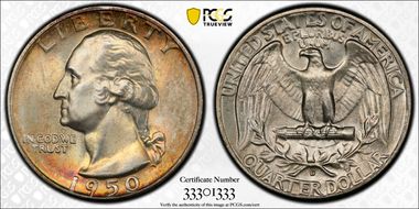 1950-D 25C MS67+
