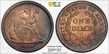 1838-O 10C MS64