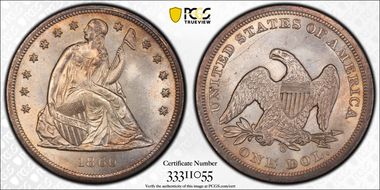 1860-O $1 MS64