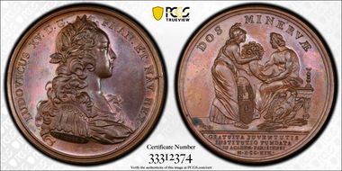 1717 Medal Divo-25 Academy of Paris MS64BN