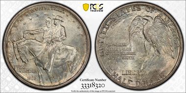 1925 50C Stone Mountain, DDO, FS-101 MS66