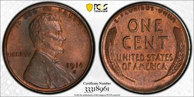 1914-S 1C MS64BN