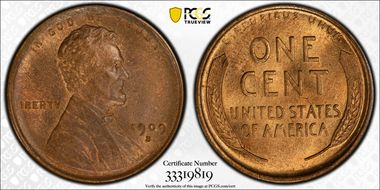 1909-S 1C Lincoln MS65RB