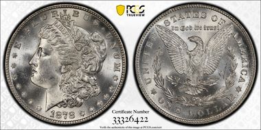 1878 7TF $1 VAM 100 MS65