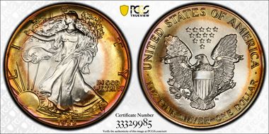 1988 $1 Silver Eagle MS68