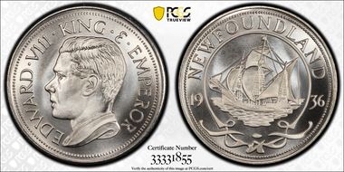 "1936" Crown X#1a Edward VIII RE CuNi Fantasy MS67