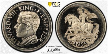 "1936" Medal FM43c Edward VIII RE MS65