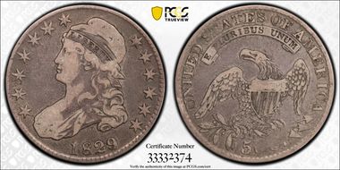 1829/7 50C O-101a VF20