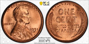 1951-D/S 1C OMM FS-511 MS65RD