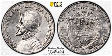 1930 1/10 B KM-10.1  Ag MS63
