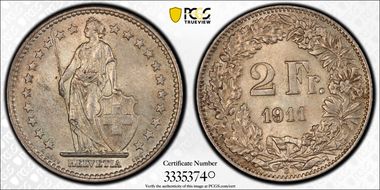 1911 B 2 Fr MS63