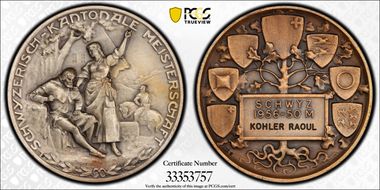 1956 Medal Schwyz R-1112a Matte SP63