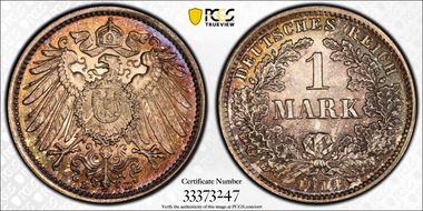 1914-D Mark J-17 Ag MS67+