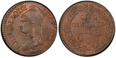 AN 5-W (1796) 5C Gad-126 F-115 AU58BN