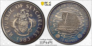 1983 25 Rup F.A.O. MS67