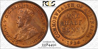 1934 1/2D MS65RB