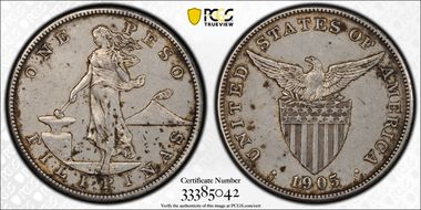 1905-S Peso Allen-16.06 Curved Serif XF45