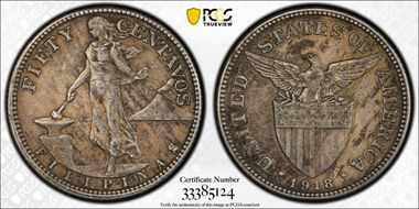 1918-S 50C XF45