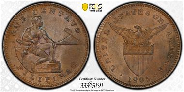 1905 1C KM-163 MS63BN