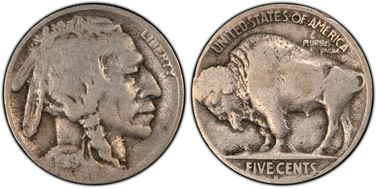 1919-D 5C 2 Feathers FS-401 G6