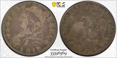 1818/7 50C O-102a, Small 8 VG10
