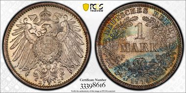 1914-D Mark J-17 Ag MS67