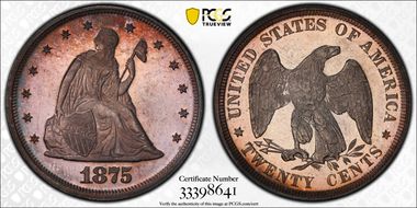 1875 20C PR65CAM