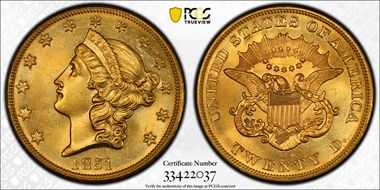 1851-O $20 MS63