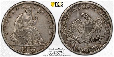 1847-O 50C WB-22 RP7 XF45