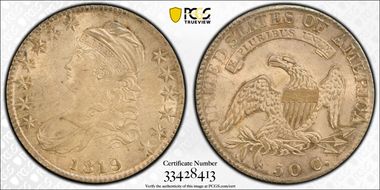 1819 50C Overton 110a MS64+