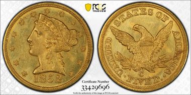 1852-C $5 MS64
